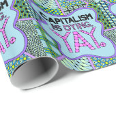 資本主義は死んでいます。 Yay。 冷笑的でおもしろいな実行主義 ラッピングペーパー (ロールコーナー)