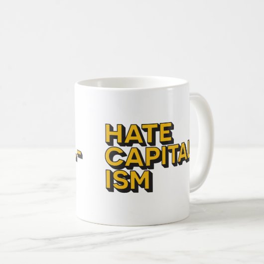 資本主義を嫌うセラミックマグカップ コーヒーマグカップ (正面右)