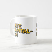 資本主義を嫌うセラミックマグカップ コーヒーマグカップ (正面左)
