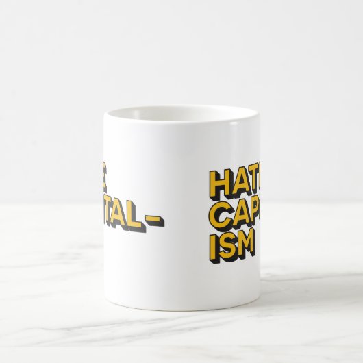 資本主義を嫌うセラミックマグカップ コーヒーマグカップ (中央)