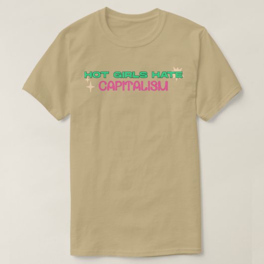 資本主義を嫌う熱い少女 Tシャツ (デザイン正面)