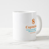 資本主義を推進するコーヒーマグ ジャンボコーヒーマグカップ (正面右)