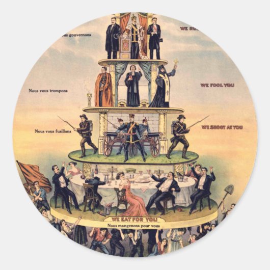 資本主義システムのピラミッド ラウンドシール (正面)