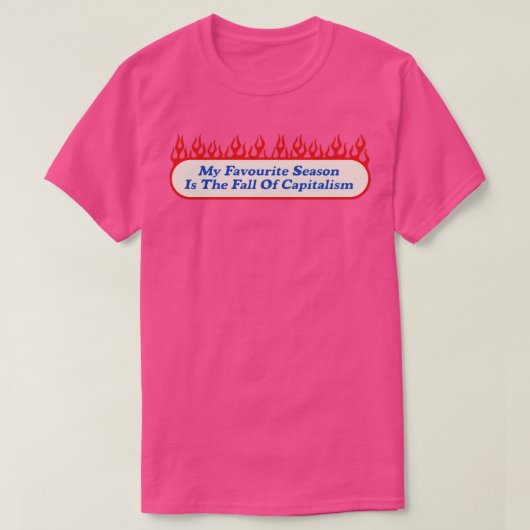 資本主義マルクス主義のおもしろい秋 Tシャツ (デザイン正面)