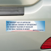 資本主義v社会主義(Churchill) バンパーステッカー (車上)