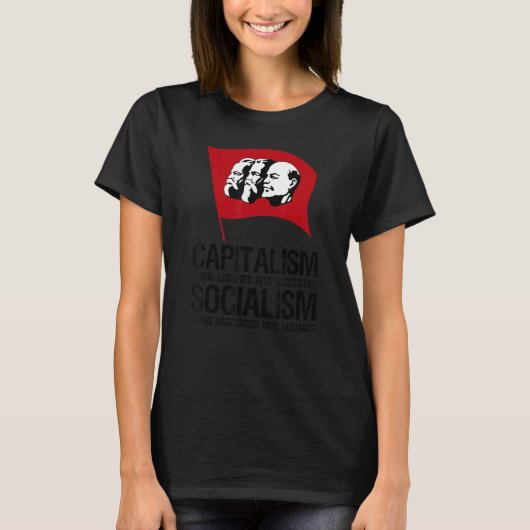 資本主義vs社会主義アンチ共産主義プロの帽子 tシャツ (正面)