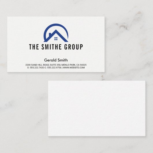 資本家 |企業の | |不動産仲介業者ロゴ 名刺 (正面/裏面)