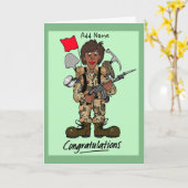 資格のある女性兵士カード カード (黄色い花)