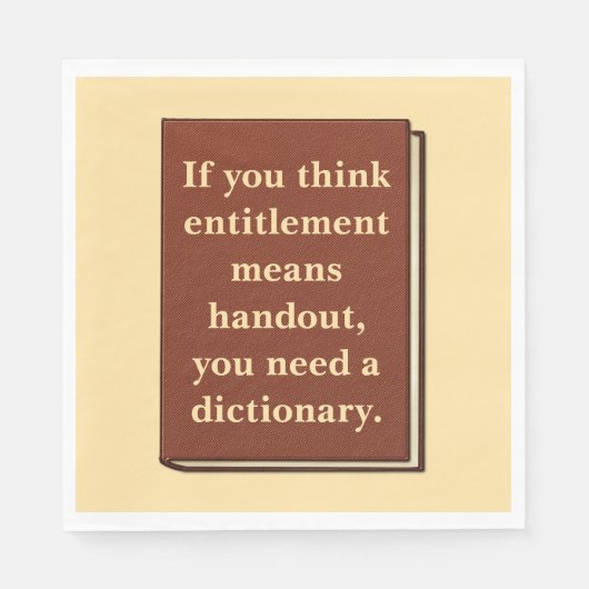 資格は配布資料ではない スタンダードランチョンナプキン (正面)