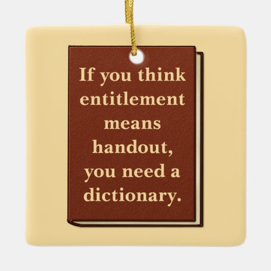 資格は配布資料ではない セラミックオーナメント (正面)