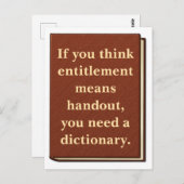 資格は配布資料ではない ポストカード (正面/裏面)