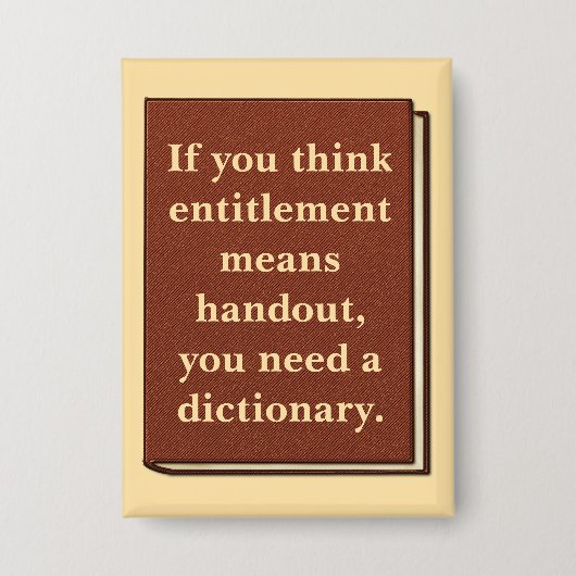 資格は配布資料ではない 缶バッジ (正面)