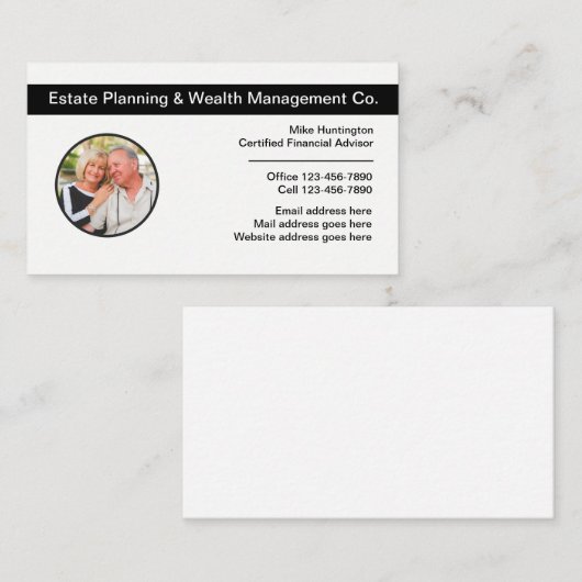 資産運用の計画 名刺 (正面/裏面)