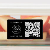 資産IDラベル | Business BlackのQRコードプロパティ ラベル (貼付)