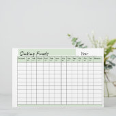 資金スプレッドシートのシンク 便箋 (スタンド正面)