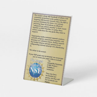 資金提供なし 台座サイン