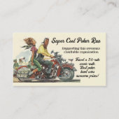 資金調達オートバイ走トランプのポーカーヴィンテージカスタマイズ コーリングカード (正面)