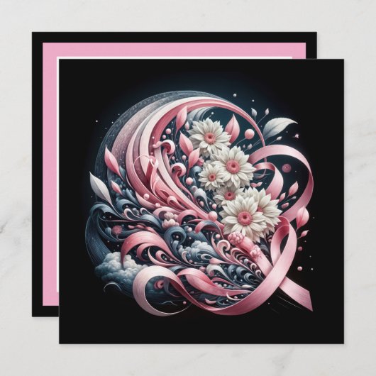 資金調達者特典ピンクリボン 招待状 (正面/裏面)