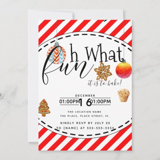 資金集め用イベントクッキーパーティー 招待状 (正面)