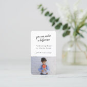 資金集め | チャリティイベントが今すぐ寄付フォトカード 名刺 (スタンド正面)