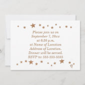 賑やかなゴールドスター 50周年 招待状 (裏面)