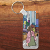 賑やかな街の通りが並ぶ。 キーホルダー (正面)