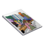 賑やかな街の通りが並ぶ。 ノートブック (右側)