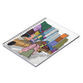 賑やかな街の通りが並ぶ。 ノートブック (左側)