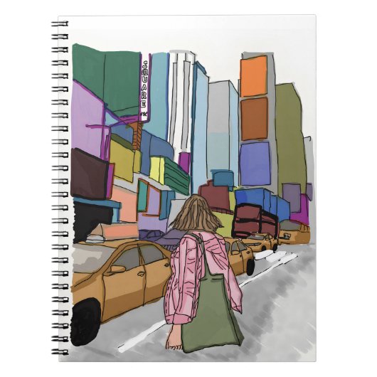 賑やかな街の通りが並ぶ。 ノートブック (正面)