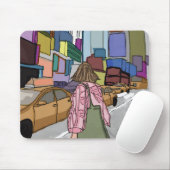 賑やかな街の通りが並ぶ。 マウスパッド (マウス)