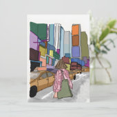 賑やかな街の通りが並ぶ。 招待状 (スタンド正面)