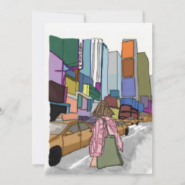 賑やかな街の通りが並ぶ。 招待状