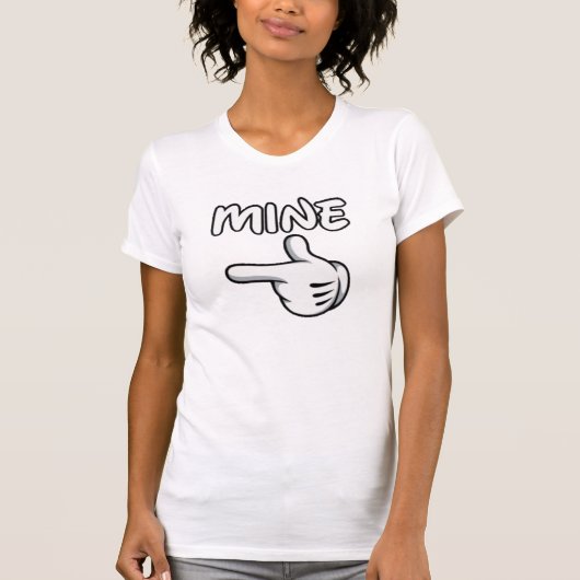 賛成彼は鉱山のTシャツです Tシャツ (正面)