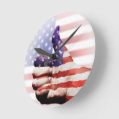 賛成！ ラウンド壁時計 (傾斜)