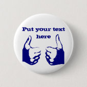 賛成 缶バッジ (正面)