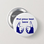 賛成 缶バッジ (正面&裏面)