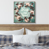「賛美あなたのハート」コットンリースストレッチキャンバス キャンバスプリント (インサイチュ (寝室))