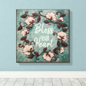 「賛美あなたのハート」コットンリースストレッチキャンバス キャンバスプリント (インサイチュ (ウッドフロア))
