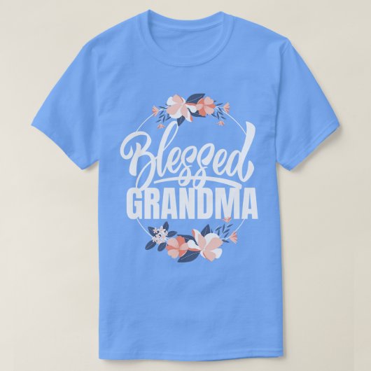 賛美おばあちゃん花女性ママ日グラミー Tシャツ (デザイン正面)