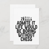 賛美おもしろい,チェス,チェスおもしろい,チェス,誕生日 サンキューカード (正面/裏面)