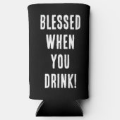 賛美おもしろいBlack & White'sを飲む結婚と スリム缶クーラー (正面)