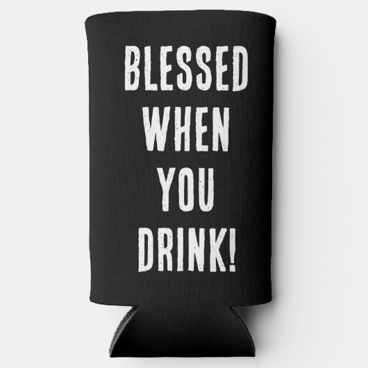 賛美おもしろいBlack & White'sを飲む結婚と スリム缶クーラー (正面)