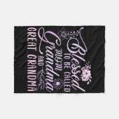 賛美お母さんおばあちゃん素晴らしと フリースブランケット (正面(横))