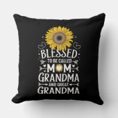 賛美お母さんヒマワリと呼ば素晴らしれる クッション (正面)