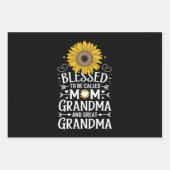 賛美お母さんヒマワリと呼ば素晴らしれる ラッピングペーパーシート (正面)