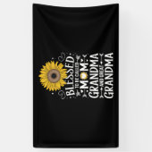 賛美お母さんヒマワリと呼ば素晴らしれる 横断幕 (縦)