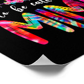 賛美お母さん耳見フローラ絞り染め ポスター (角)