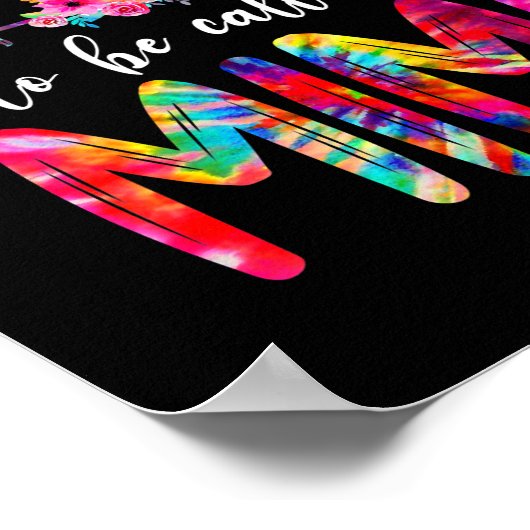 賛美お母さん耳見フローラ絞り染め ポスター (角)