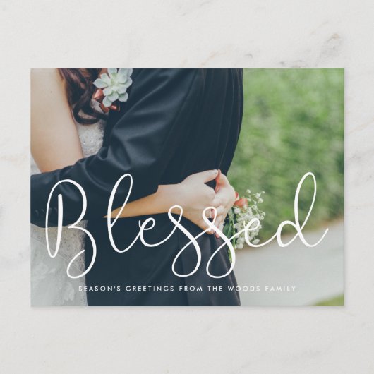 賛美お洒落スクリプト ポストカード (正面)