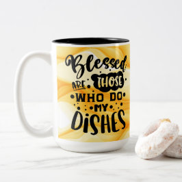 賛美お皿を盛る者だ ツートーンマグカップ